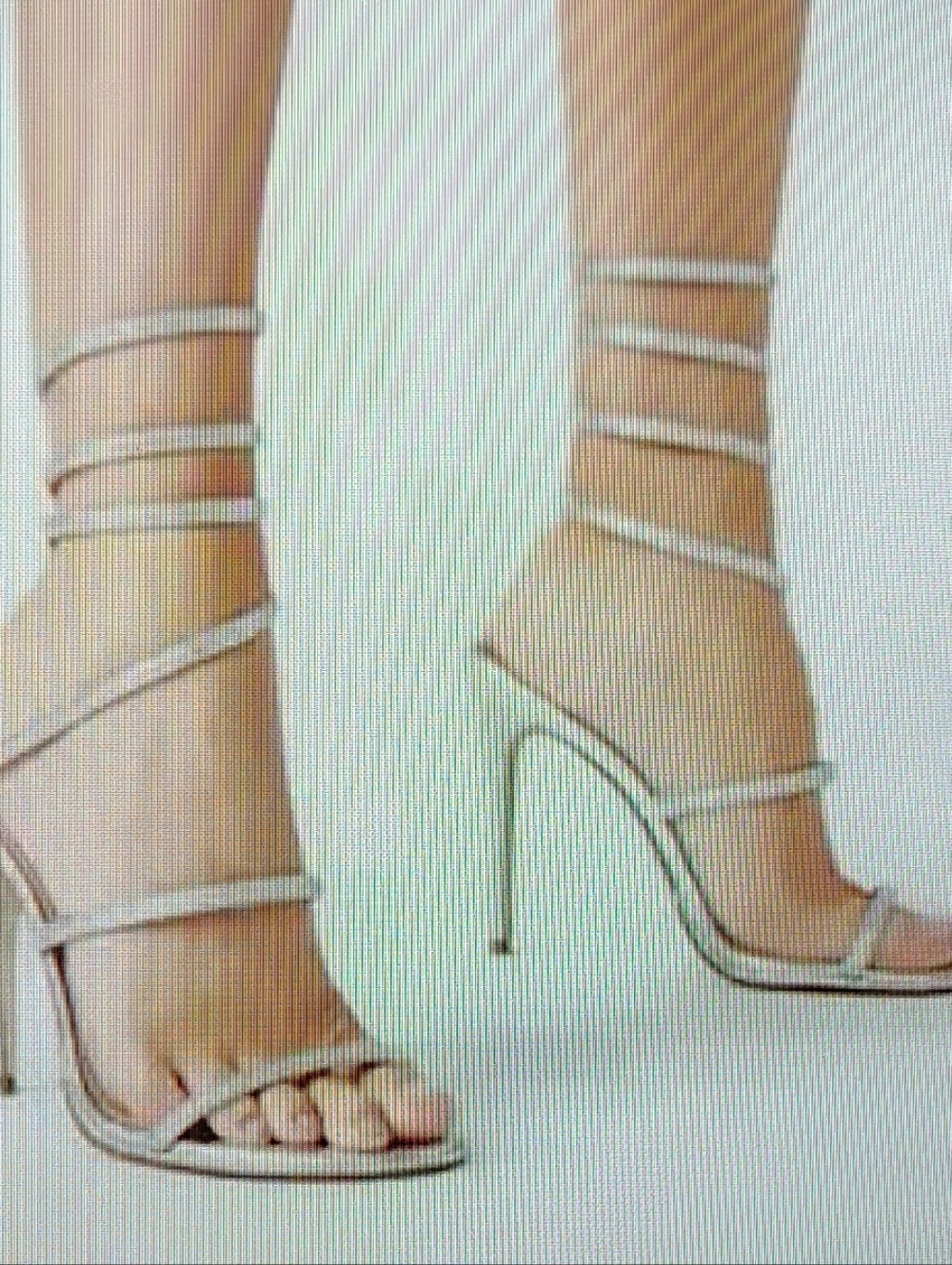 Steve Madden Exotica Silver Spiral-Ankle Rhinestone Stiletto Heels Sz 8 NWF! - Picture 4 of 11